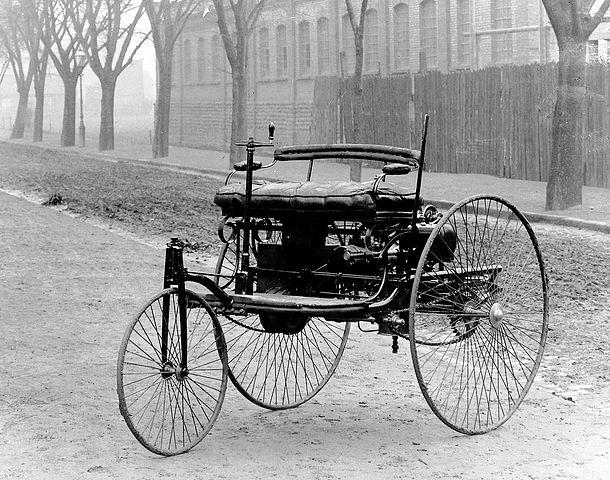 Benz Patent-Motorwagen, candidato a primeiro carro do mundo. (Fonte: WikimediaCommons/Reprodução)