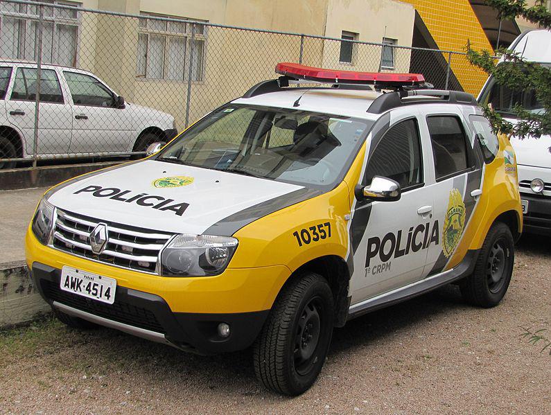 Renault Duster utilizada como viatura da Polícia Militar do Paraná. (Fonte: WikimediaCommons/Reprodução)