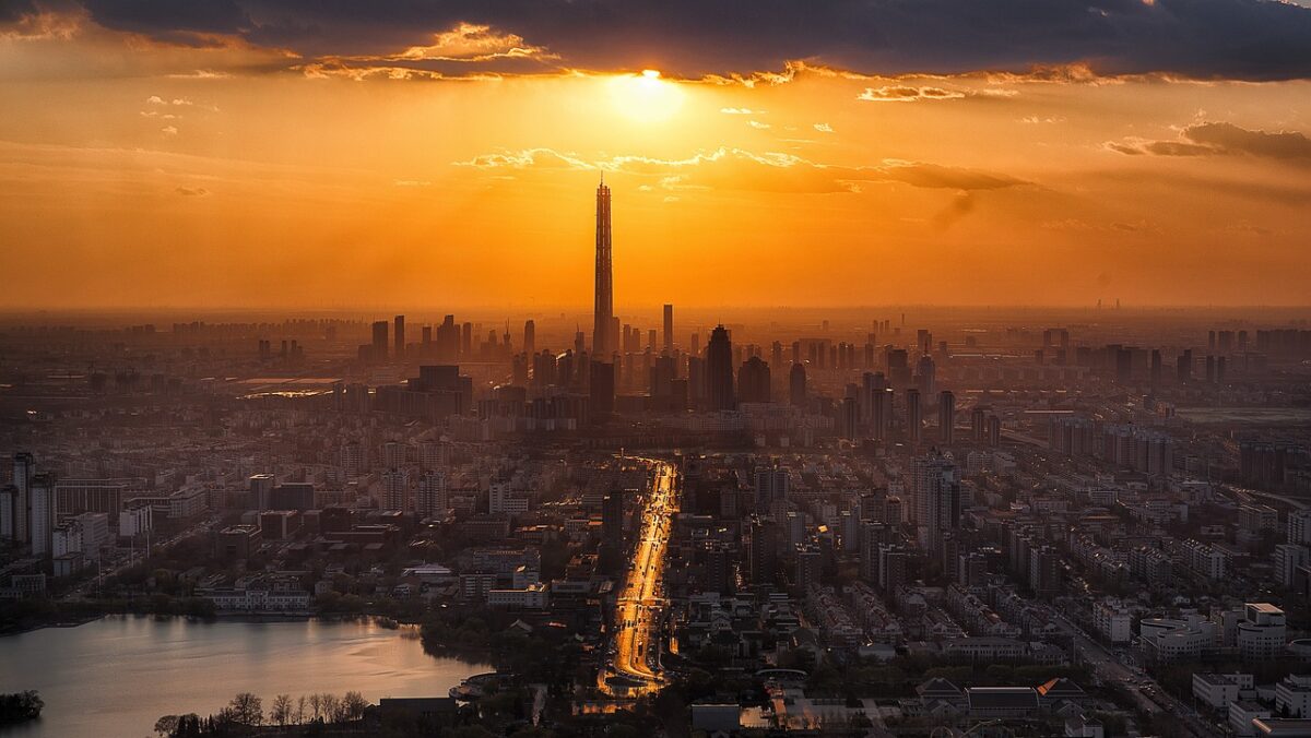 Região metropolitana de Tianjin na China. (Fonte: Pixabay/Reprodução)