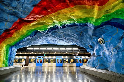 O arco-íris da Stadion Station
