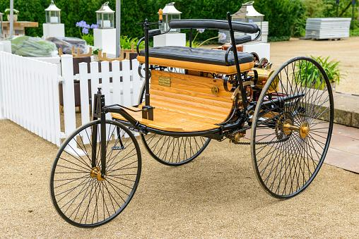 O Benz-Patent Motorwagen foi registrado em 29 de janeiro de 1886 (Fonte: GettyImages)