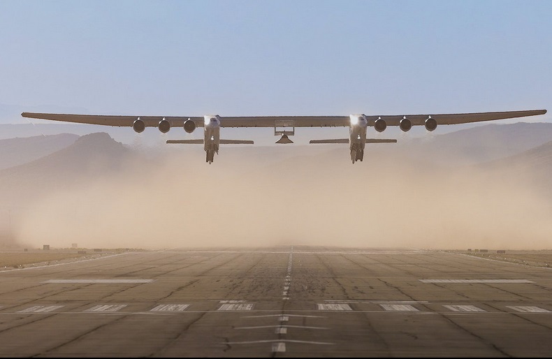 Stratolaunch é, atualmente, o maior avião do mundo em envergadura. (Fonte: Stratolaunch/Divulgação)